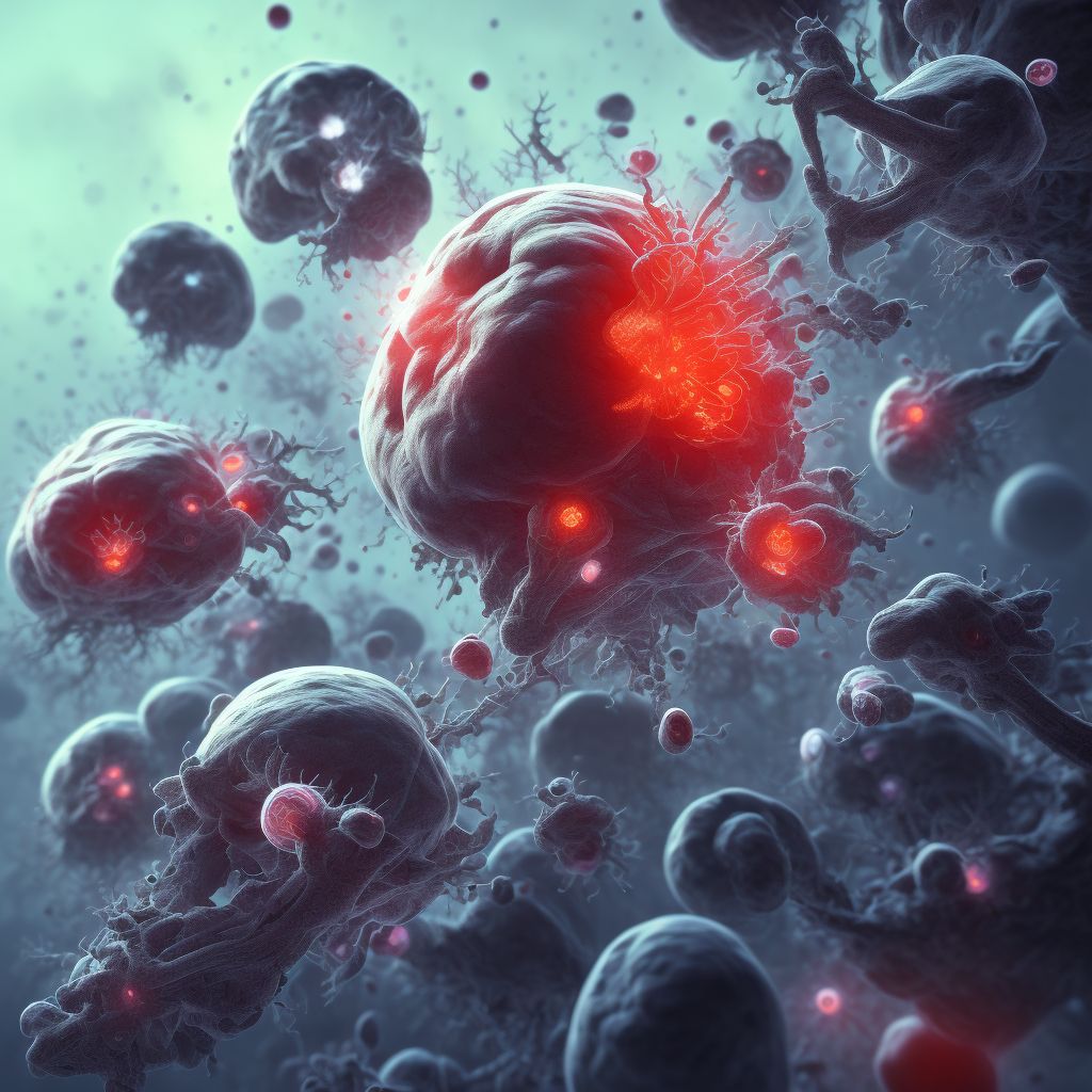 Meningococcal encephalitis digital illustration