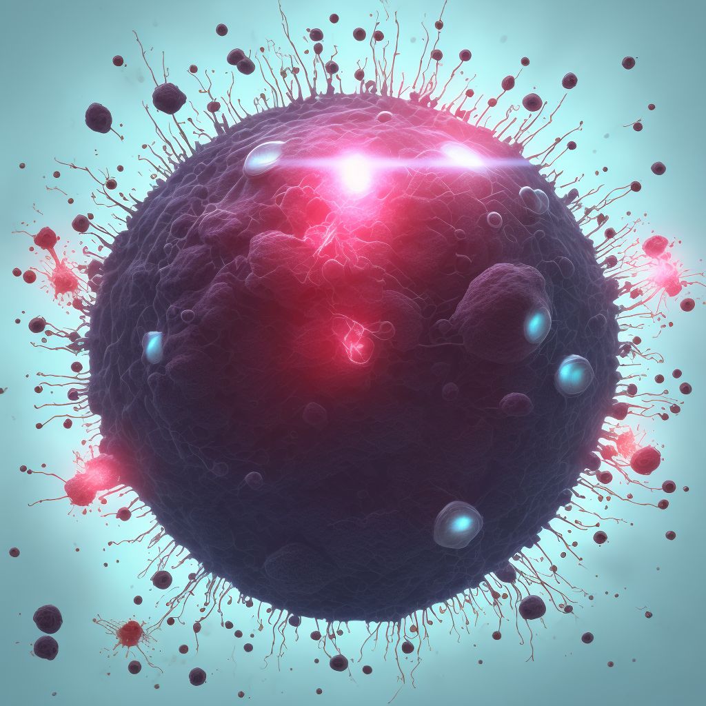 Sepsis due to Enterococcus digital illustration