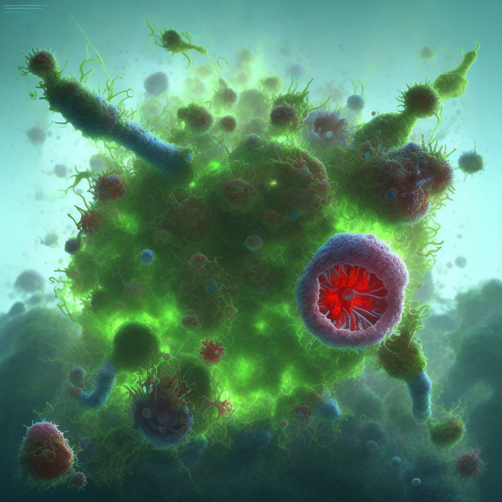 Actinomycotic sepsis digital illustration