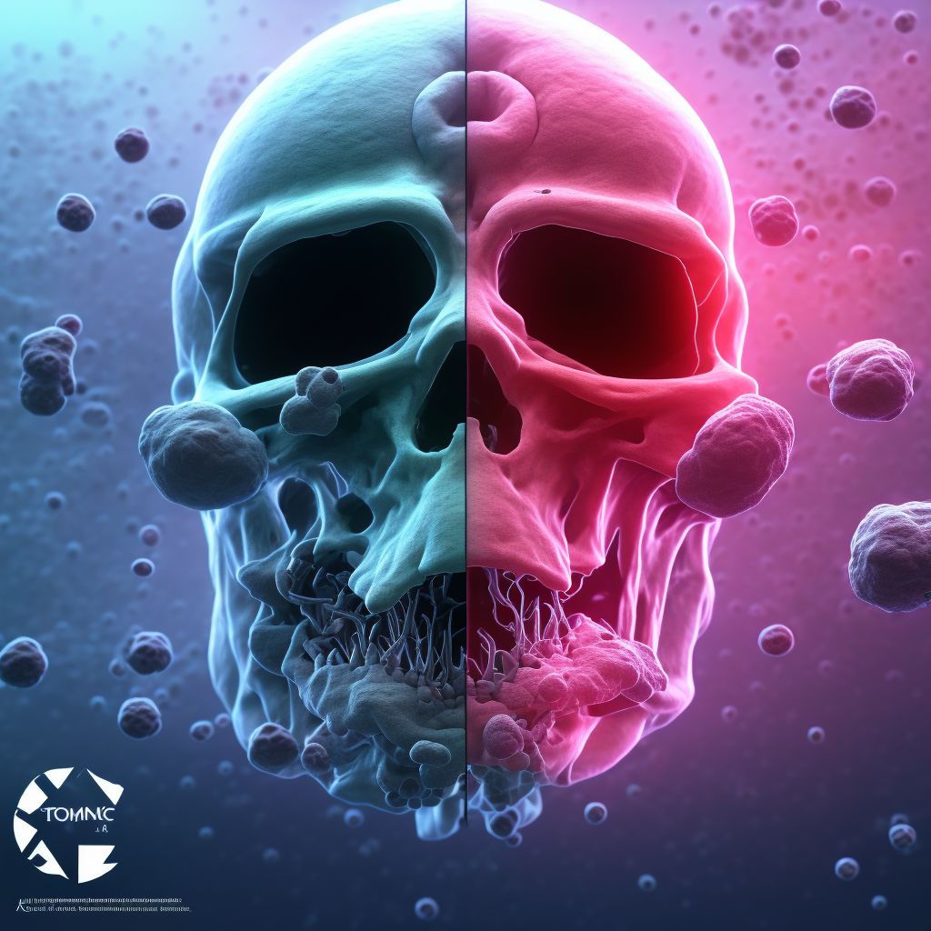 Actinomycotic meningitis digital illustration