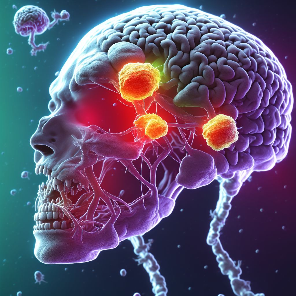 Actinomycotic encephalitis digital illustration