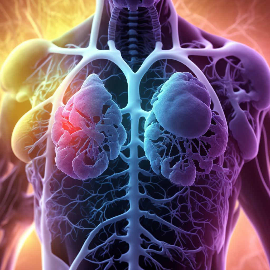 Pulmonary nocardiosis digital illustration