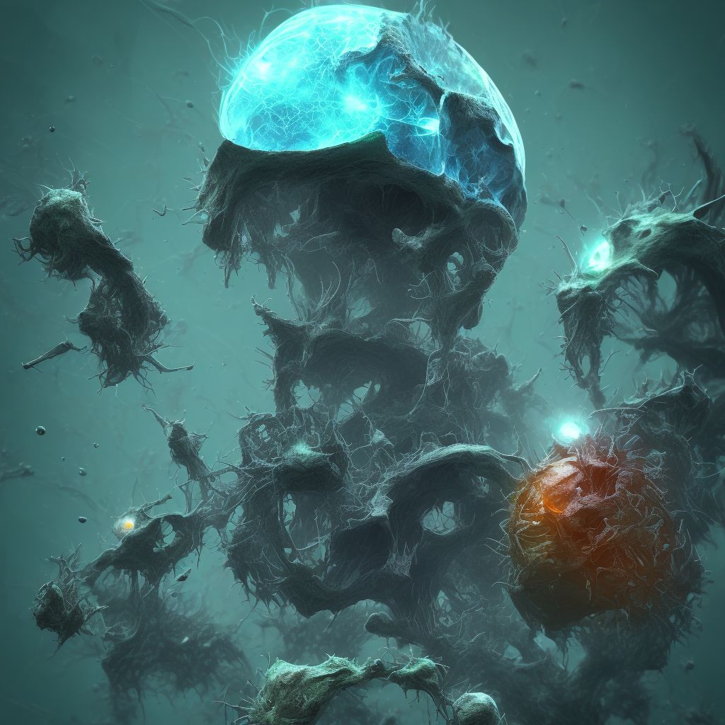 Wound botulism digital illustration