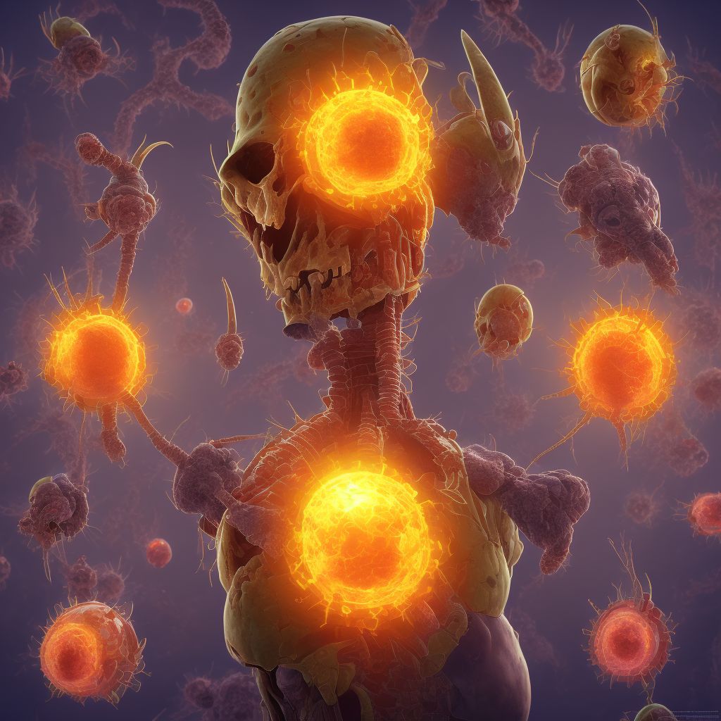 Late congenital syphilitic meningitis digital illustration