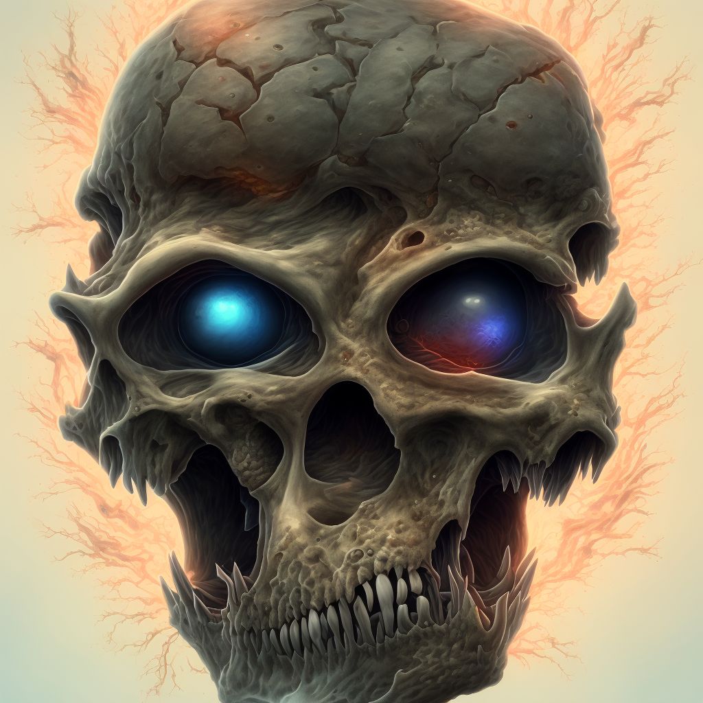 Late congenital syphilitic osteochondropathy digital illustration