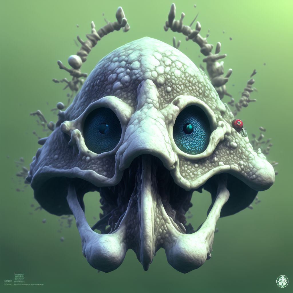 Syphilitic saddle nose digital illustration