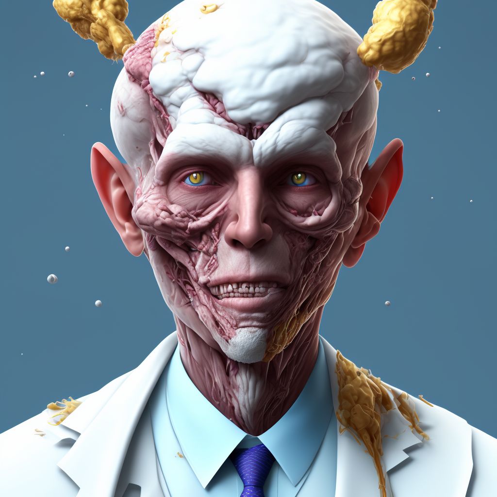 Syphilitic alopecia digital illustration