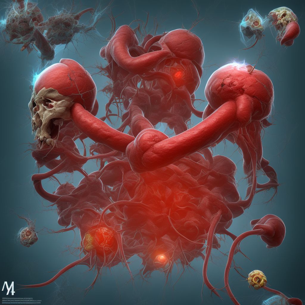 Syphilitic aneurysm of aorta digital illustration