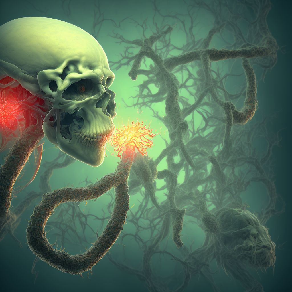 Syphilitic cerebral arteritis digital illustration