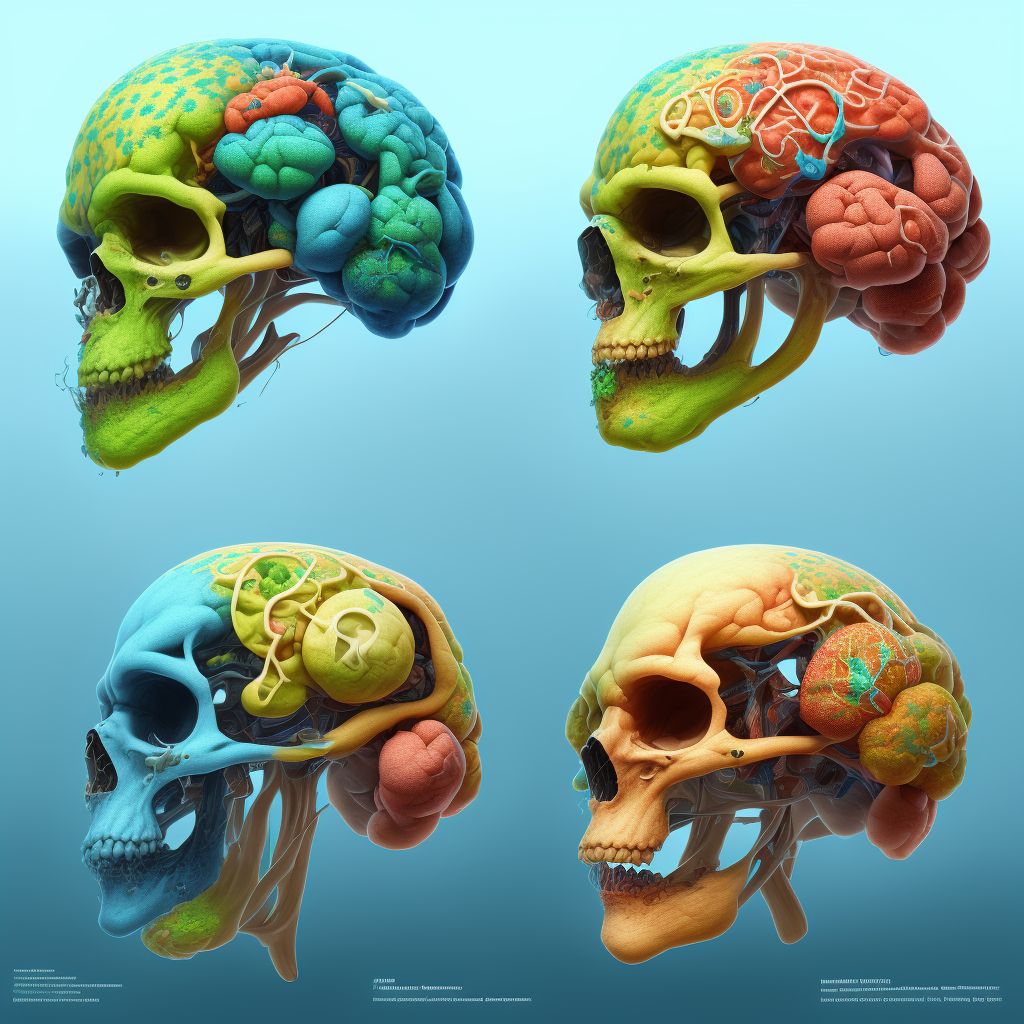 Asymptomatic neurosyphilis digital illustration