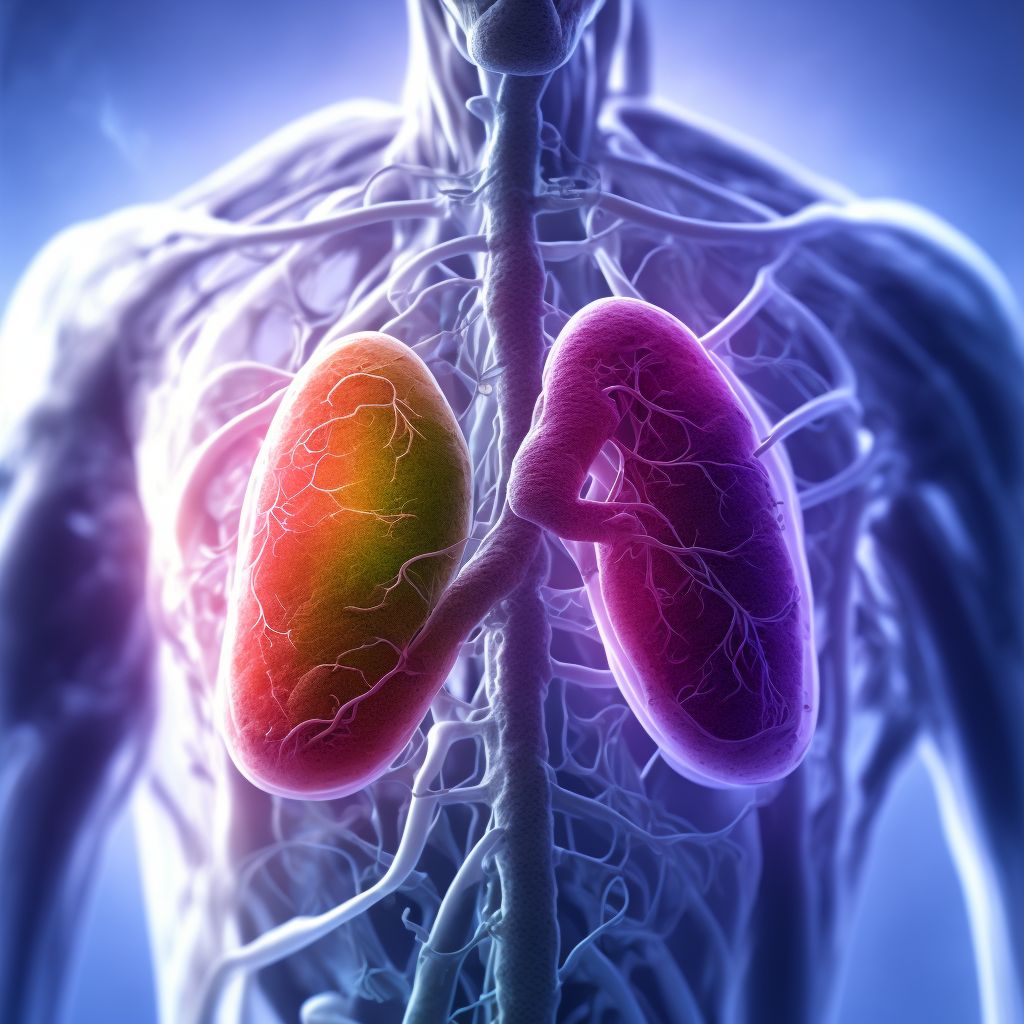 Syphilis of lung and bronchus digital illustration