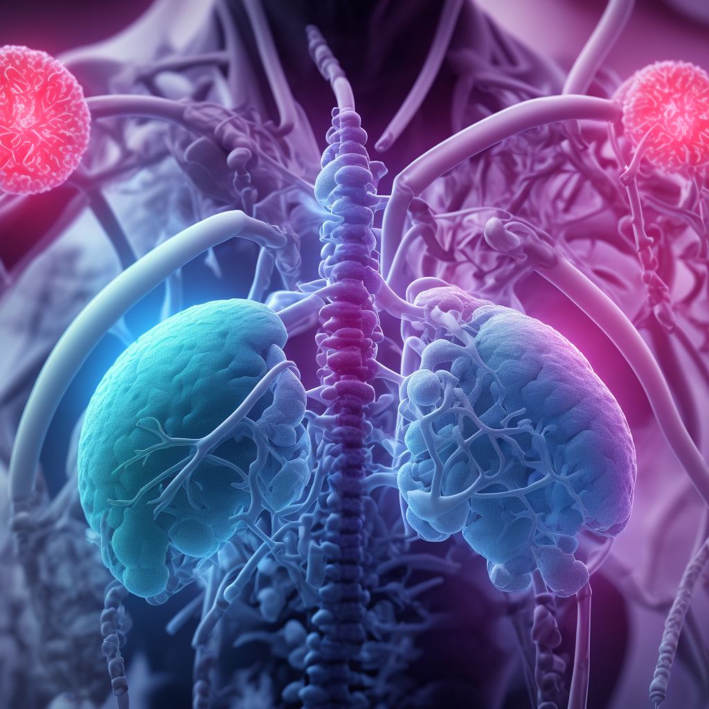 Symptomatic late syphilis of other respiratory organs digital illustration