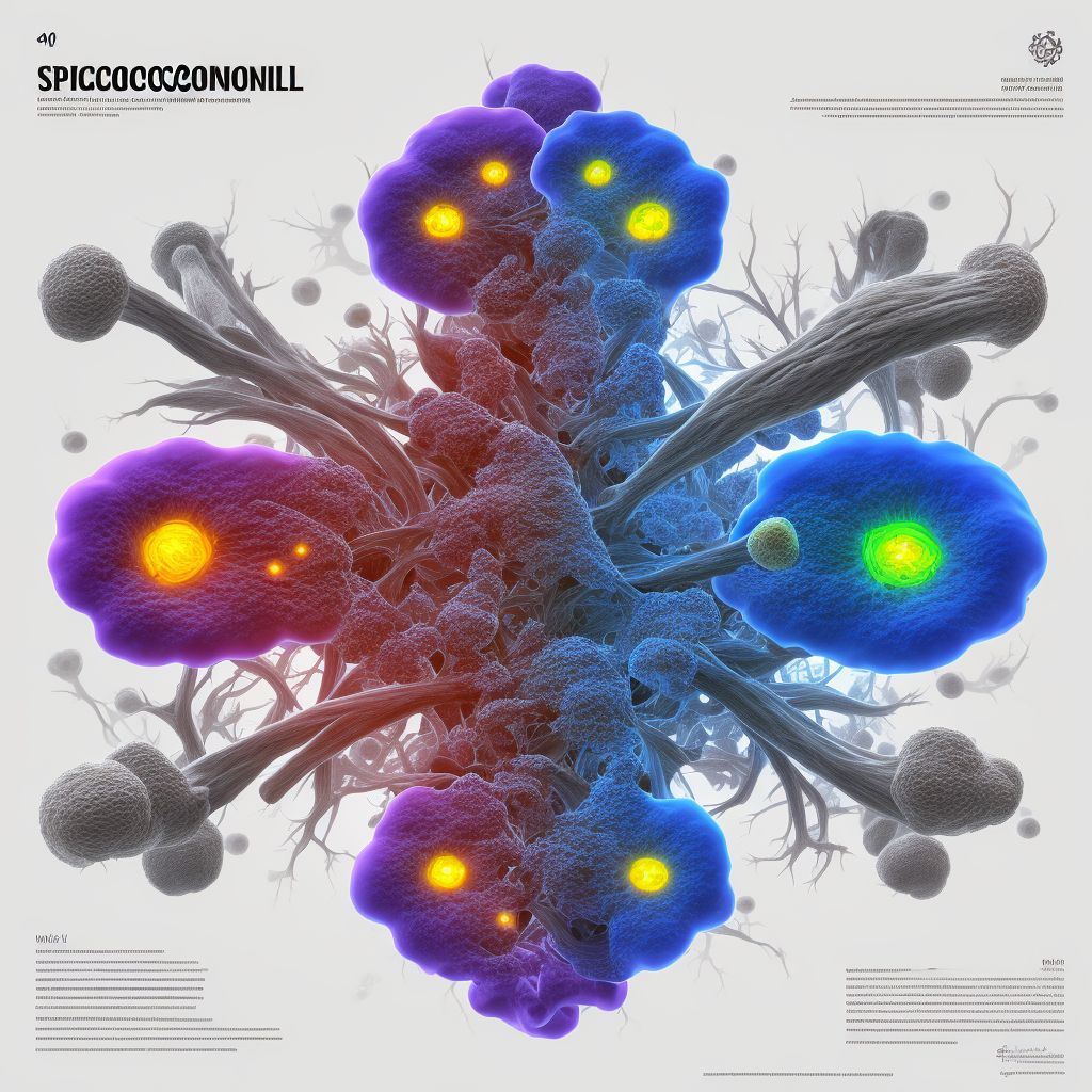 Gonococcal spondylopathy digital illustration