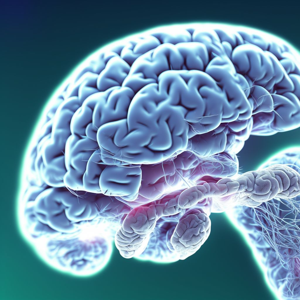 Gonococcal brain abscess digital illustration