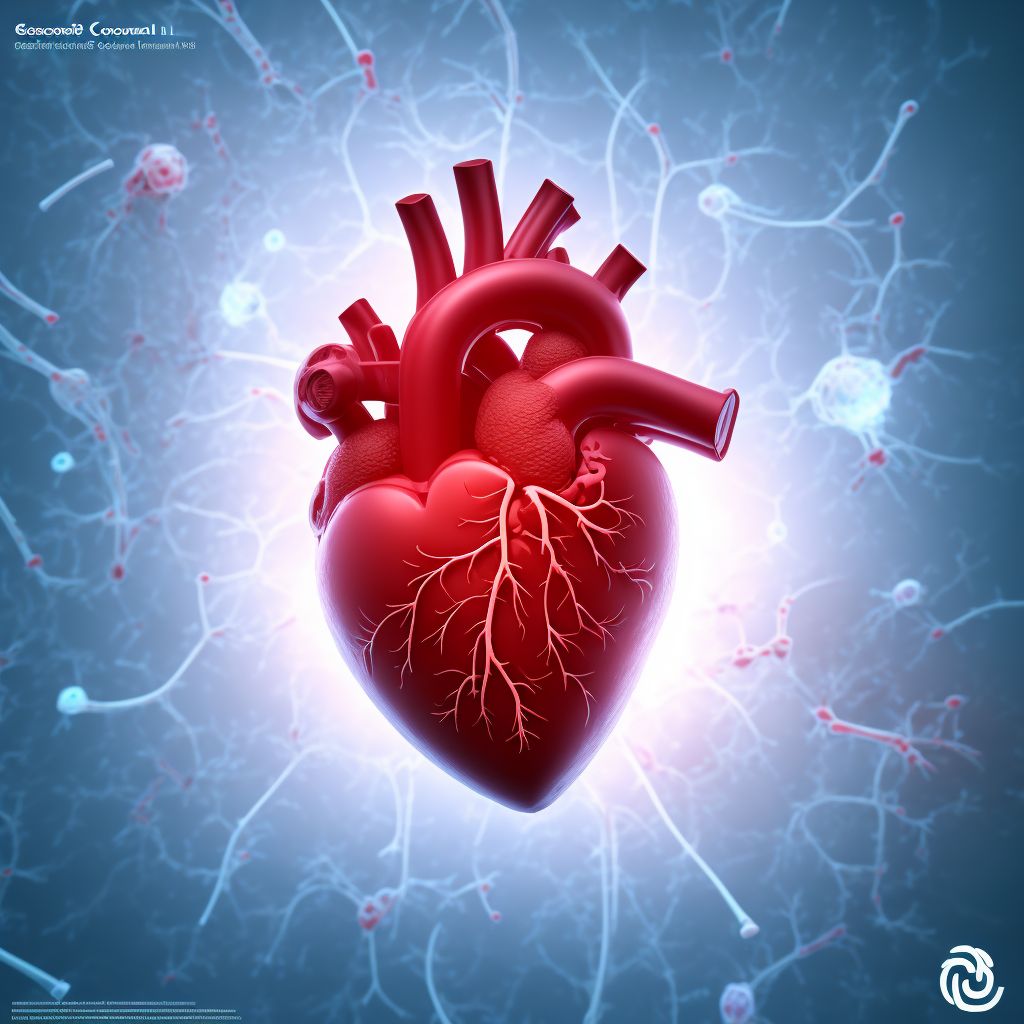 Gonococcal heart infection digital illustration