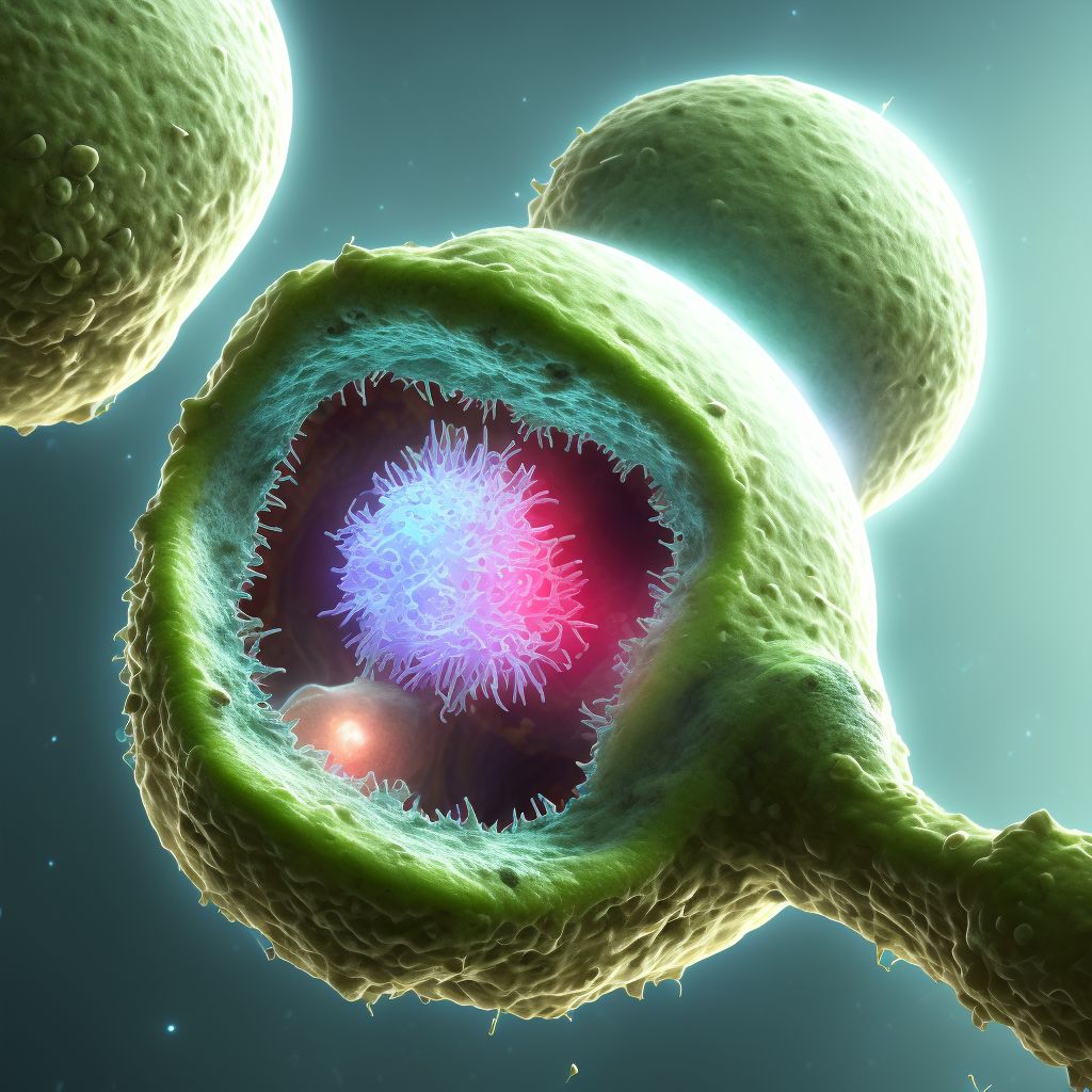 Herpesviral cervicitis digital illustration