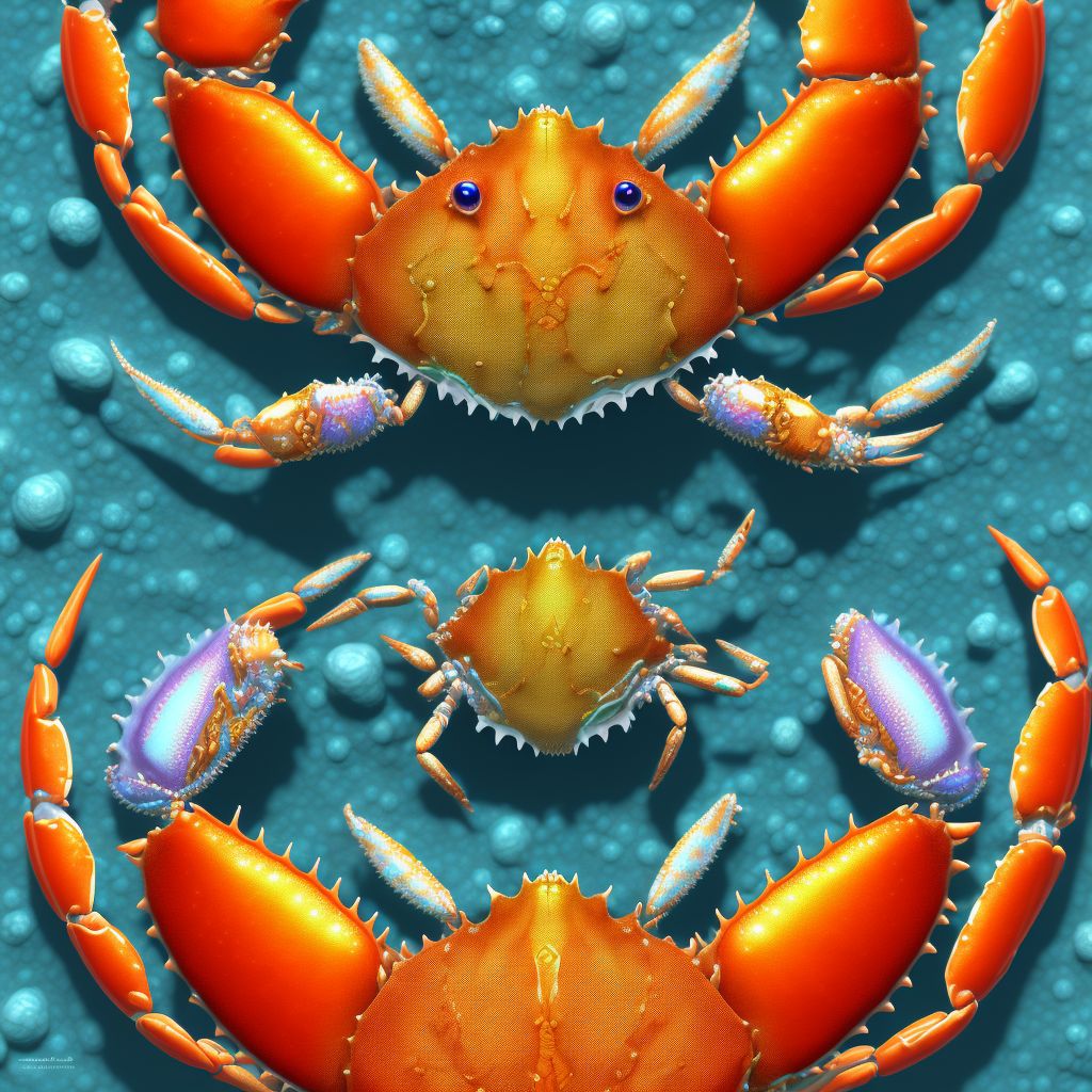 Multiple papillomata and wet crab yaws digital illustration