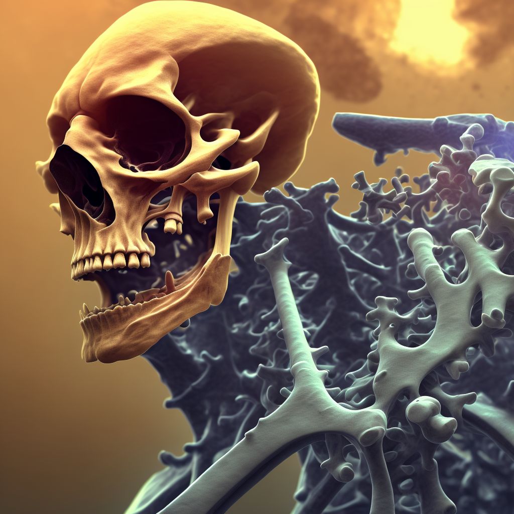 Bone and joint lesions of yaws digital illustration