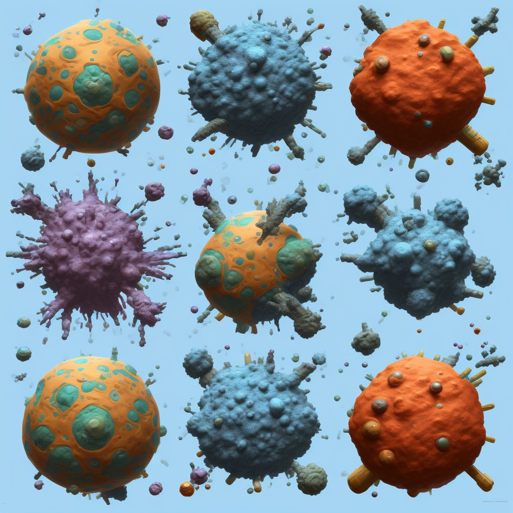 Mixed lesions of pinta digital illustration