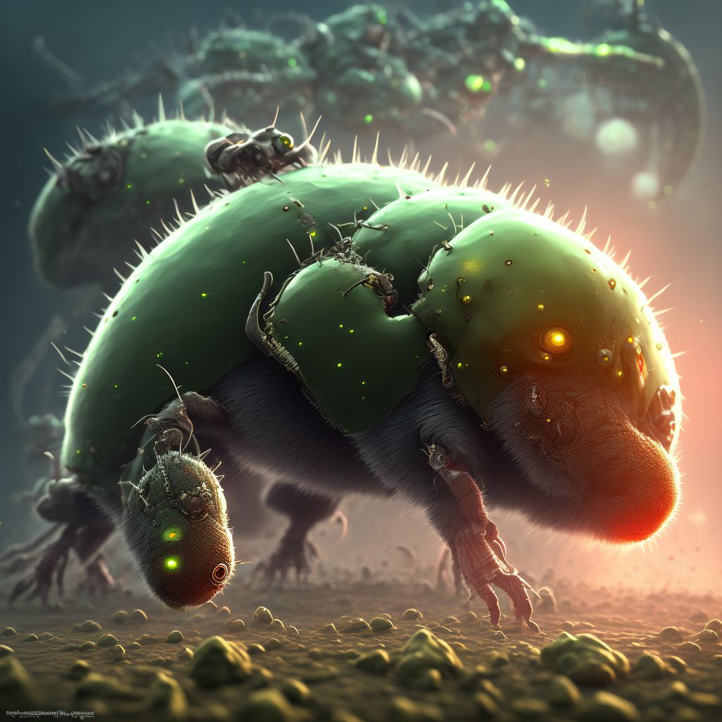 Epidemic louse-borne typhus fever due to Rickettsia prowazekii digital illustration