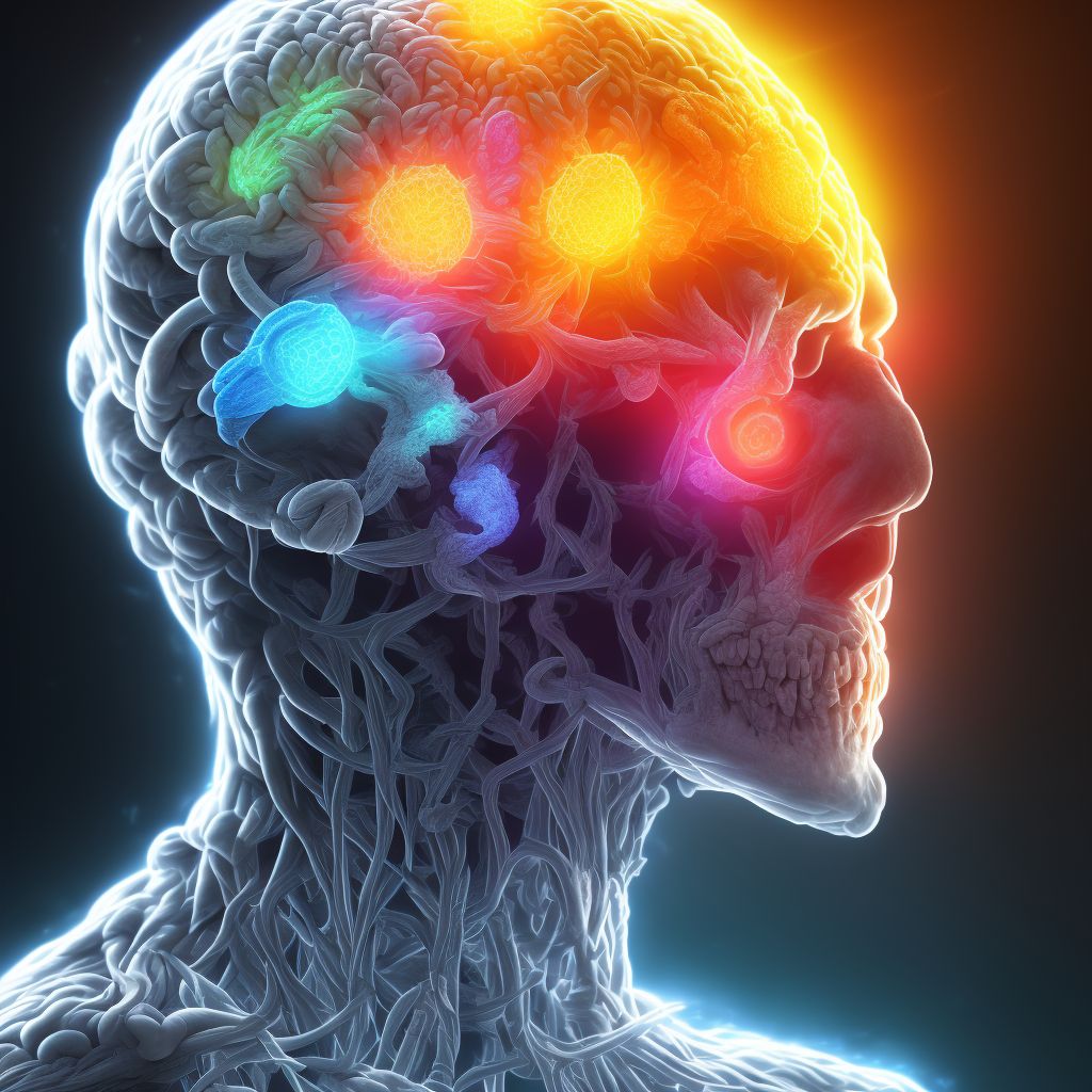 Progressive multifocal leukoencephalopathy digital illustration