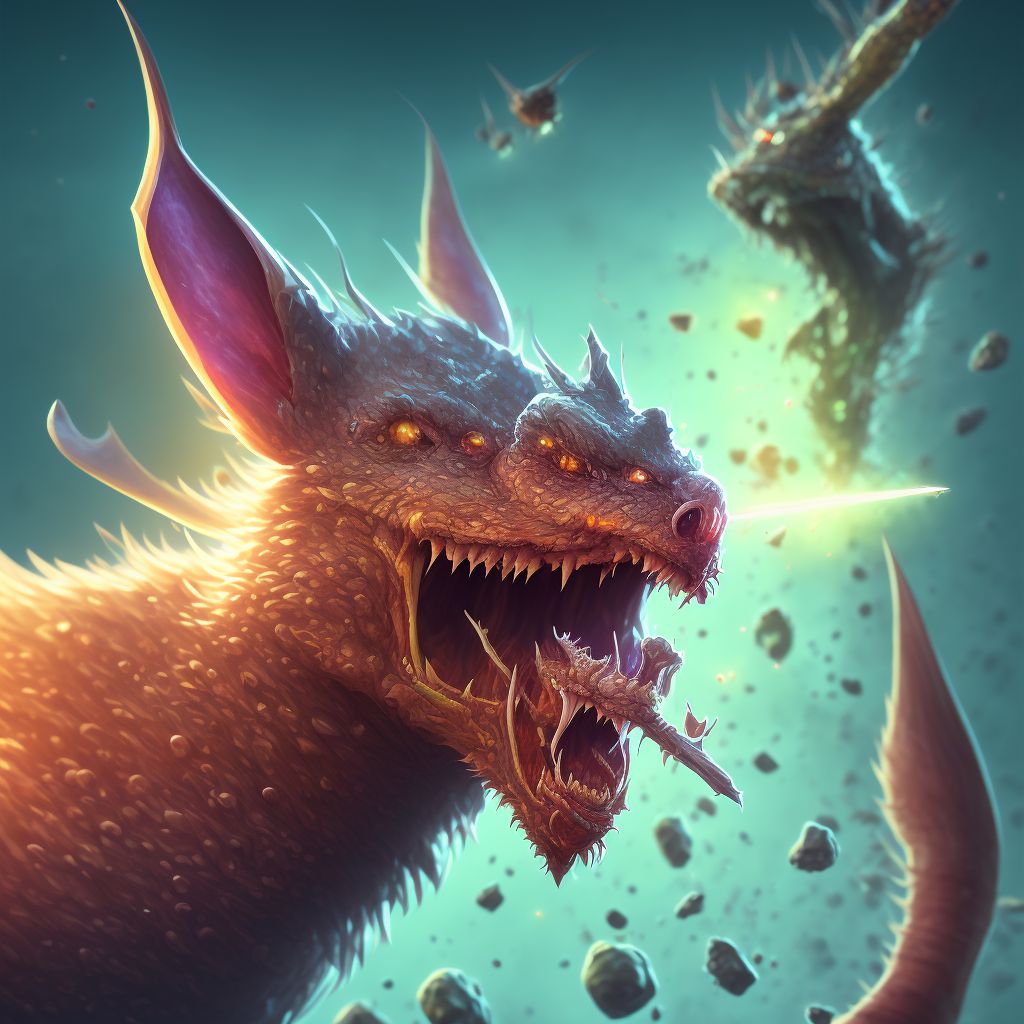 Sylvatic rabies digital illustration