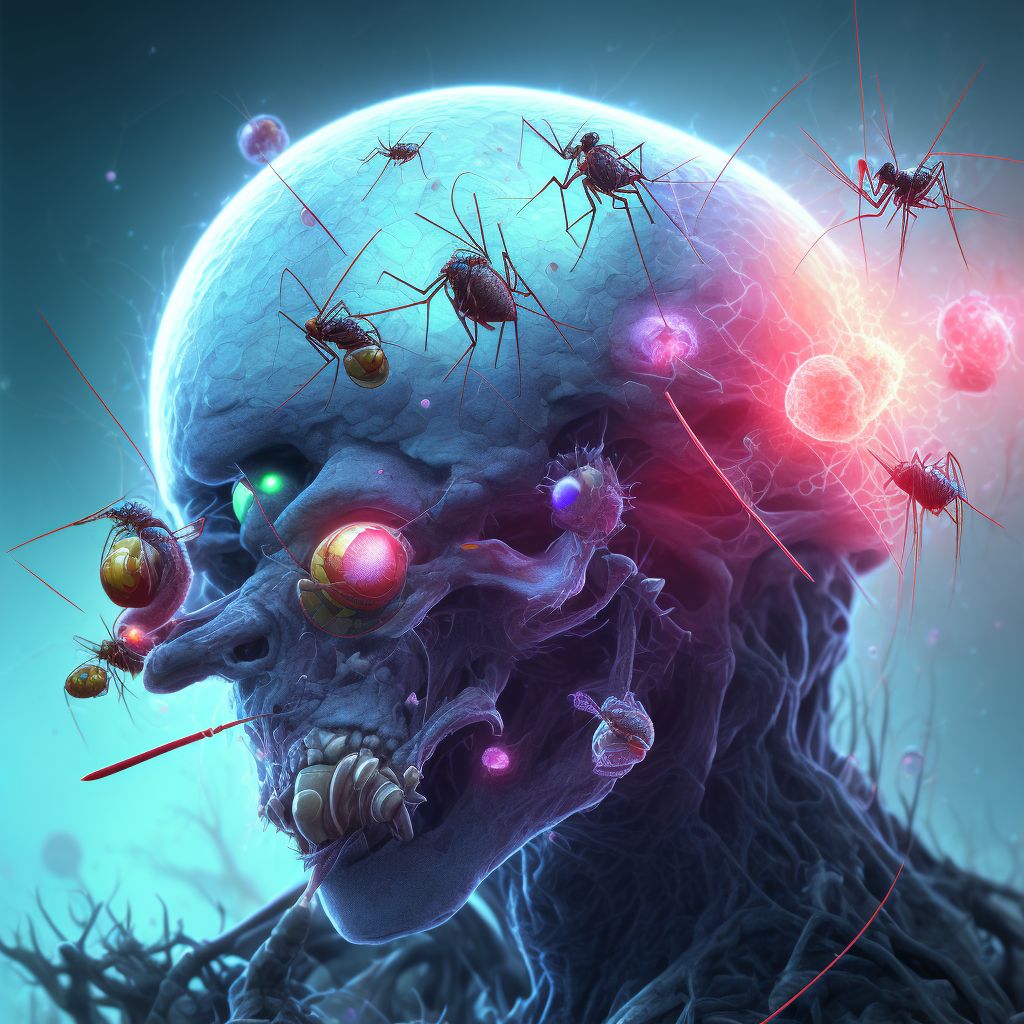 Other mosquito-borne viral encephalitis digital illustration