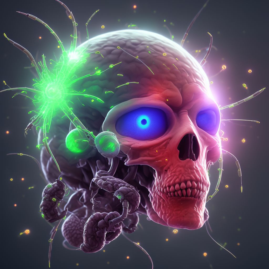 Central European tick-borne encephalitis digital illustration