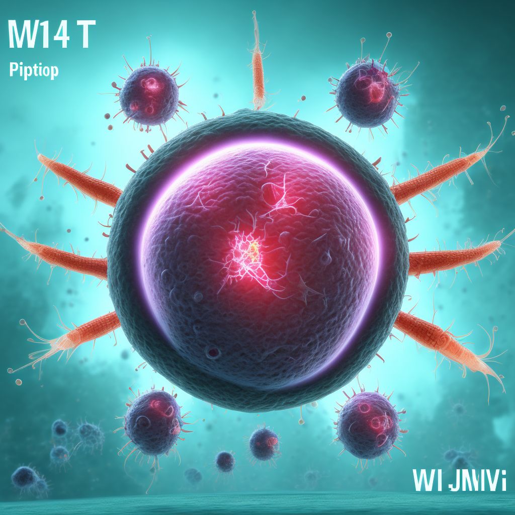 West Nile virus infection with other complications digital illustration