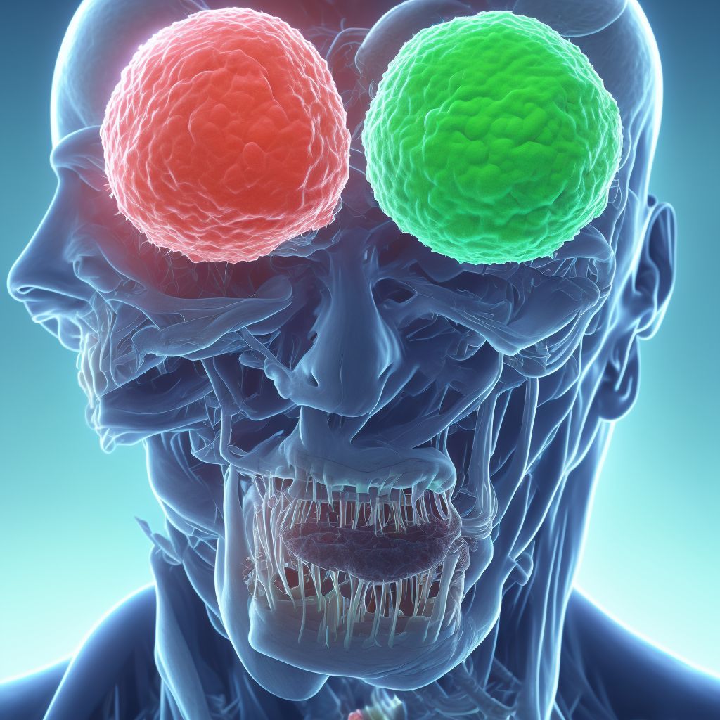 Herpesviral meningitis digital illustration