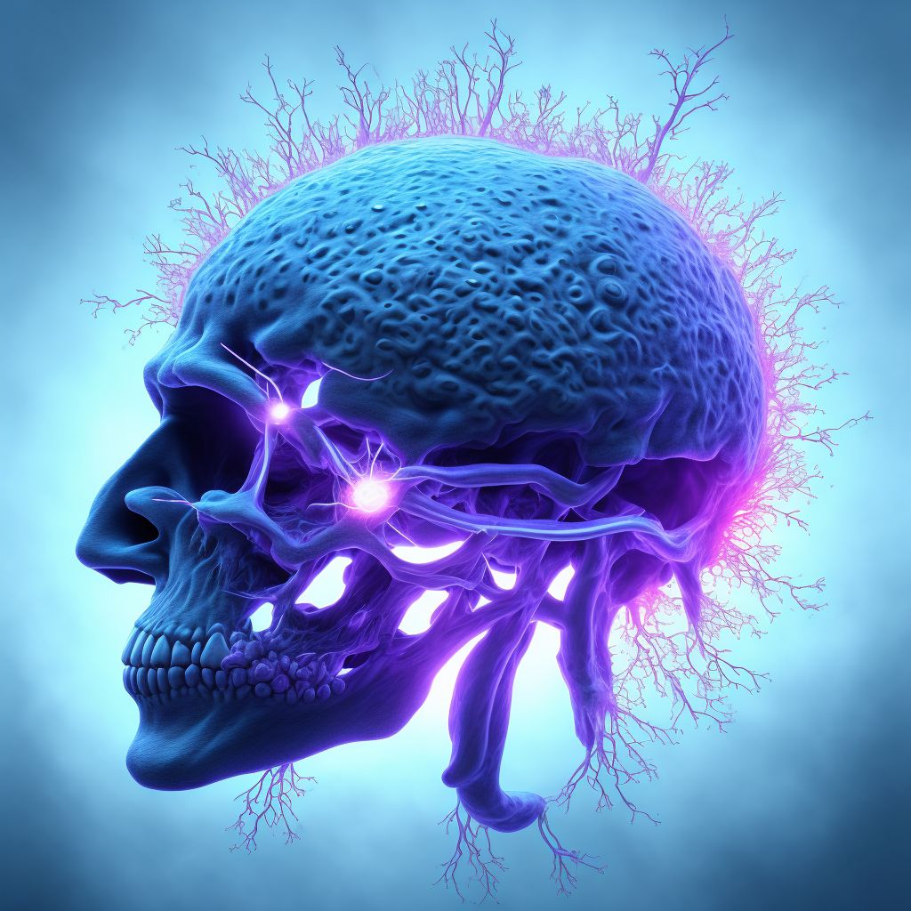 Herpesviral encephalitis digital illustration