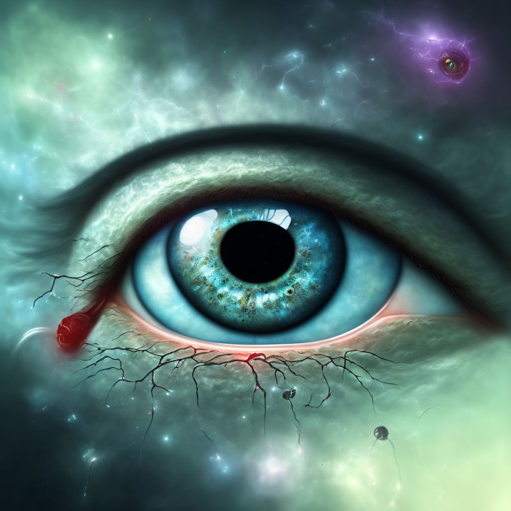 Other herpesviral disease of eye digital illustration