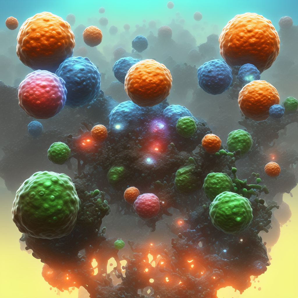Disseminated herpesviral disease digital illustration