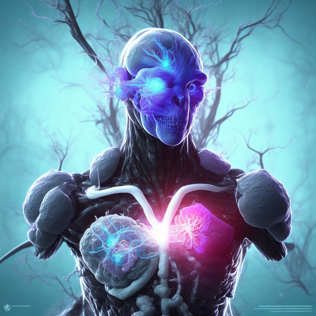 Varicella encephalitis and encephalomyelitis digital illustration