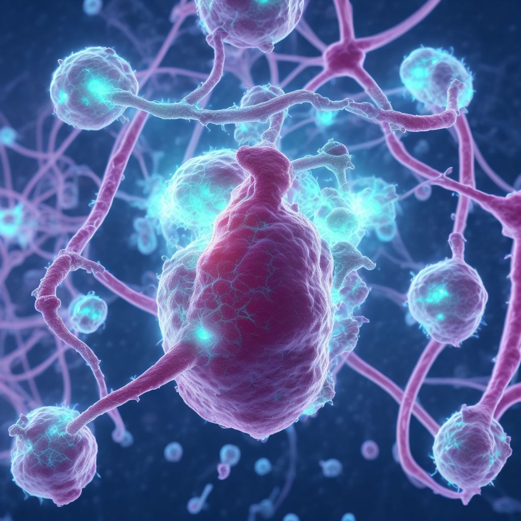 Varicella pneumonia digital illustration