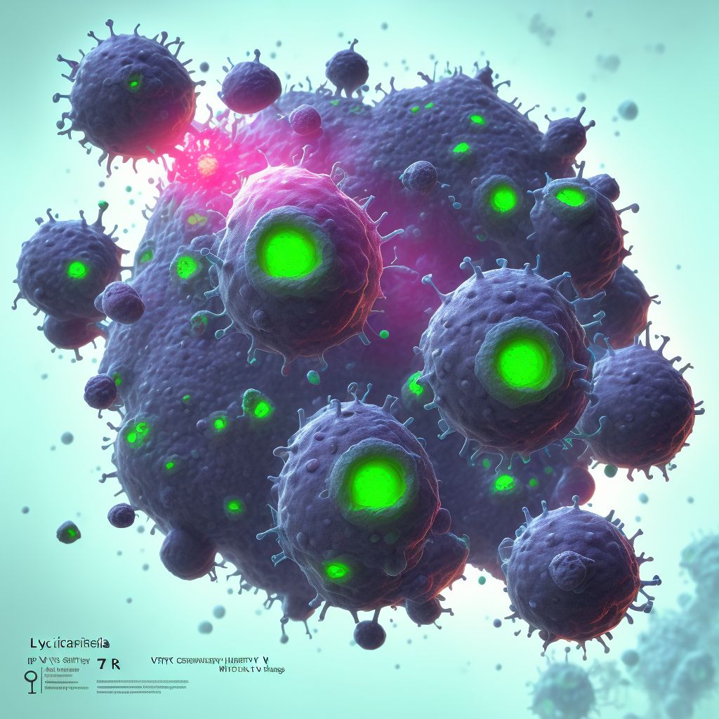 Varicella keratitis digital illustration