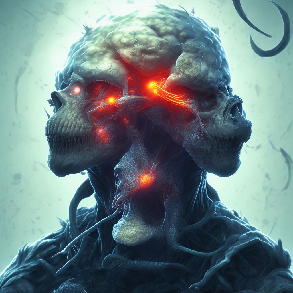 Zoster encephalitis digital illustration