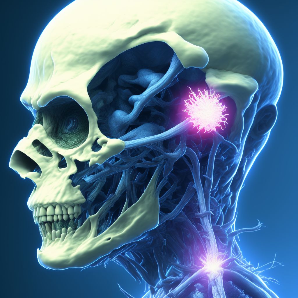 Zoster meningitis digital illustration