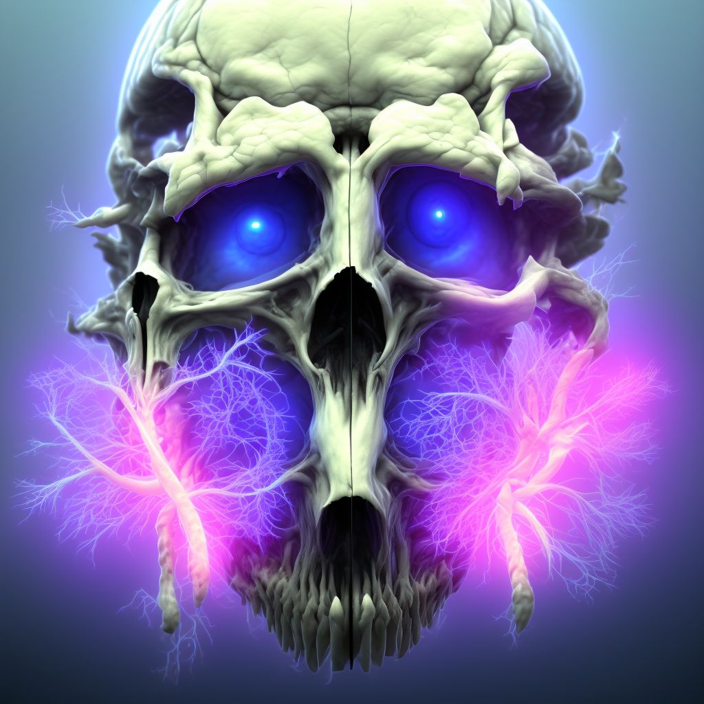 Postherpetic trigeminal neuralgia digital illustration