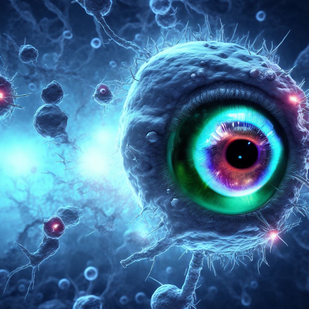 Other herpes zoster eye disease digital illustration