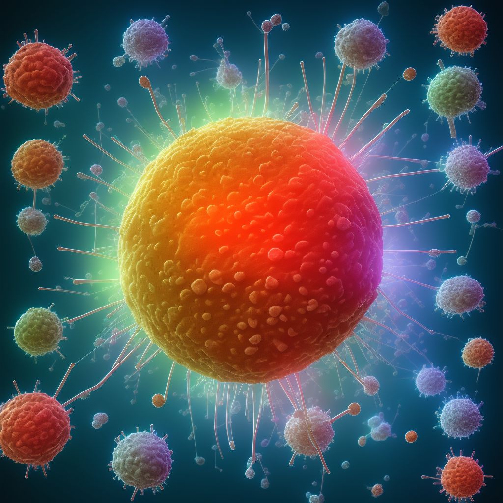 Measles complicated by meningitis digital illustration