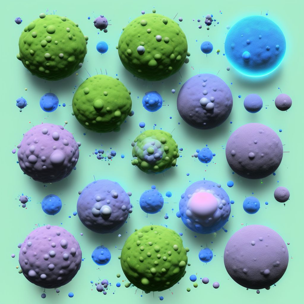 Measles complicated by otitis media digital illustration
