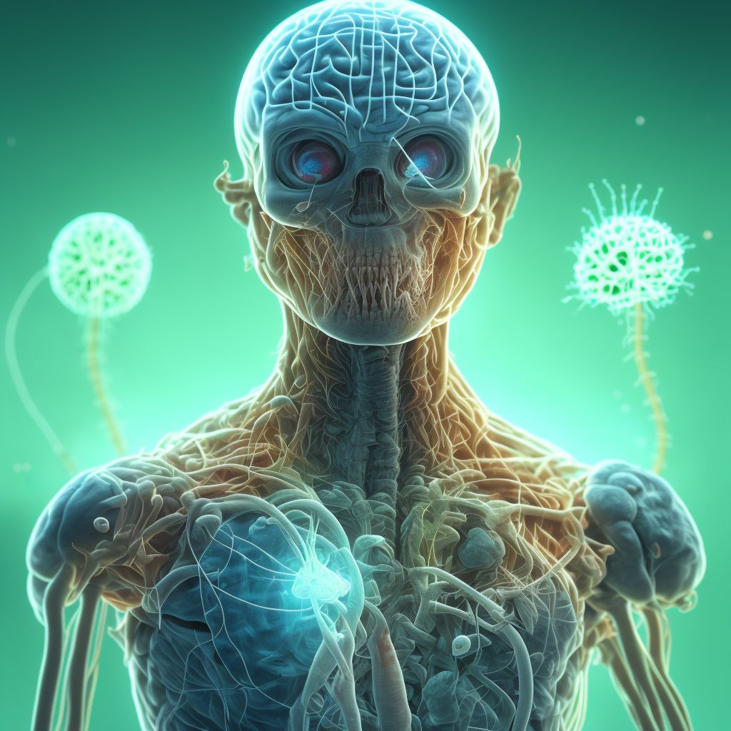 Rubella with neurological complication, unspecified digital illustration
