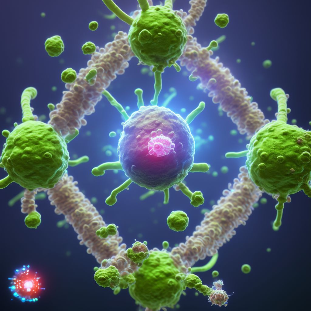Rubella pneumonia digital illustration