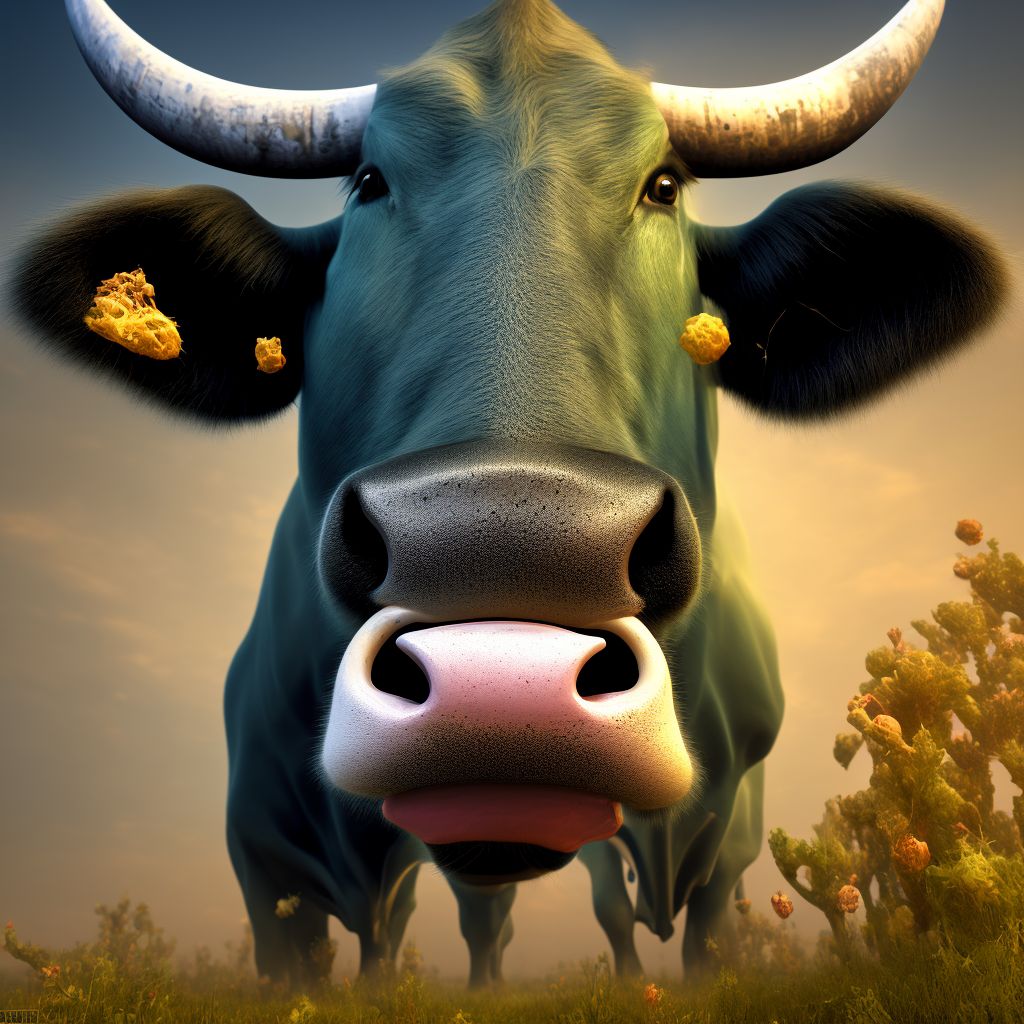 Bovine stomatitis digital illustration