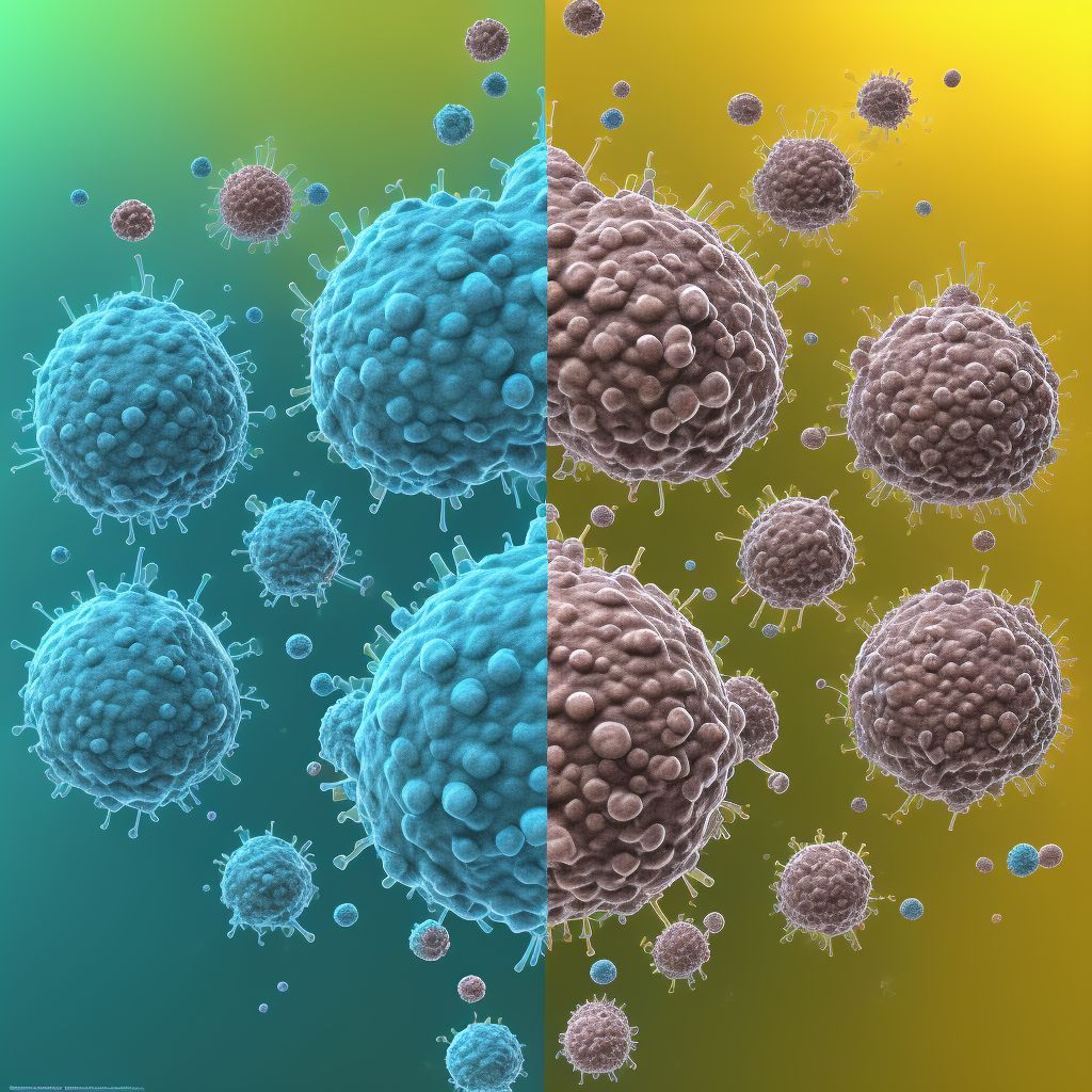 Unspecified viral infection characterized by skin and mucous membrane lesions digital illustration