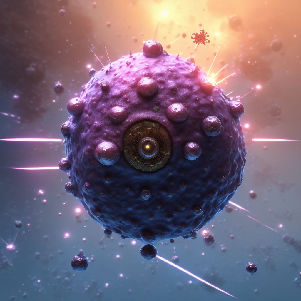 Human herpesvirus 7 infection digital illustration