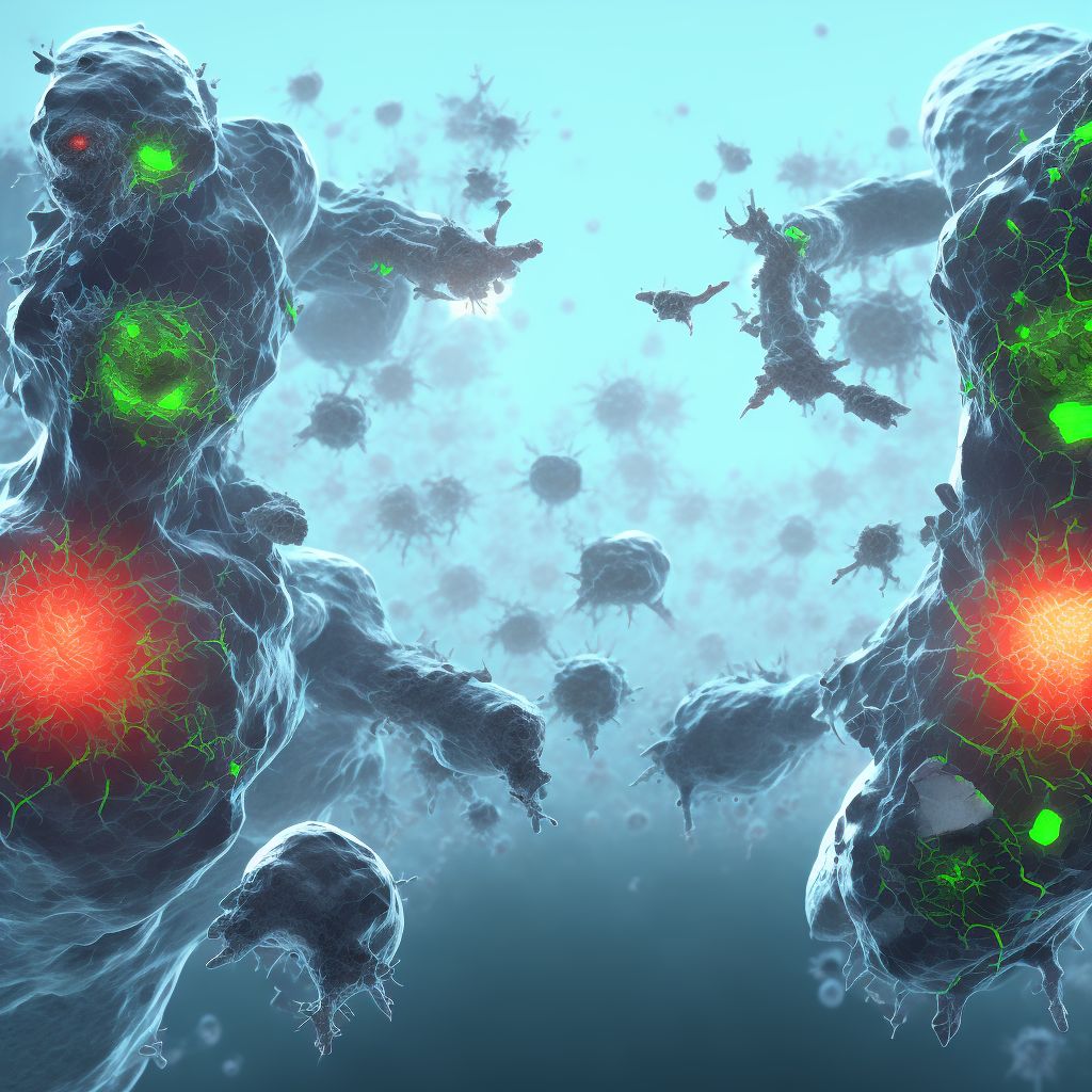 Acute delta-(super) infection of hepatitis B carrier digital illustration