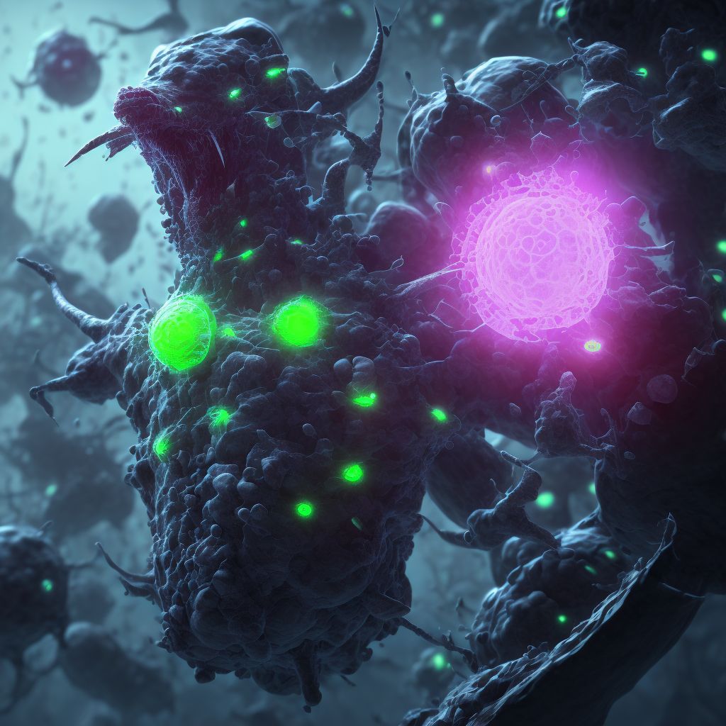 Chronic viral hepatitis B with delta-agent digital illustration