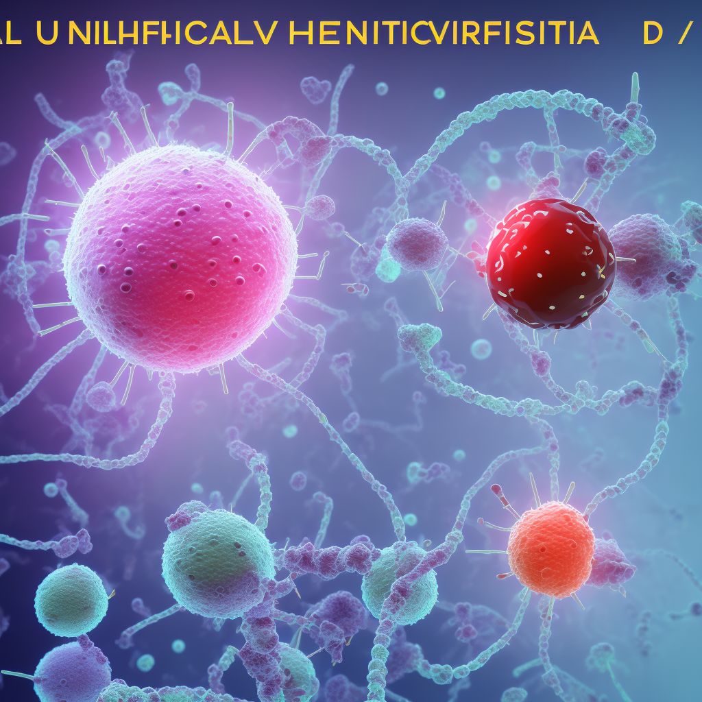 Unspecified viral hepatitis with hepatic coma digital illustration